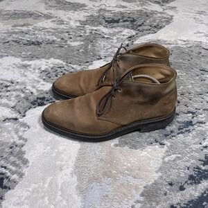 Heschung Genet Chukka Mens US 8.5 Brown Leather Norwegian Stitched Ankle Boots